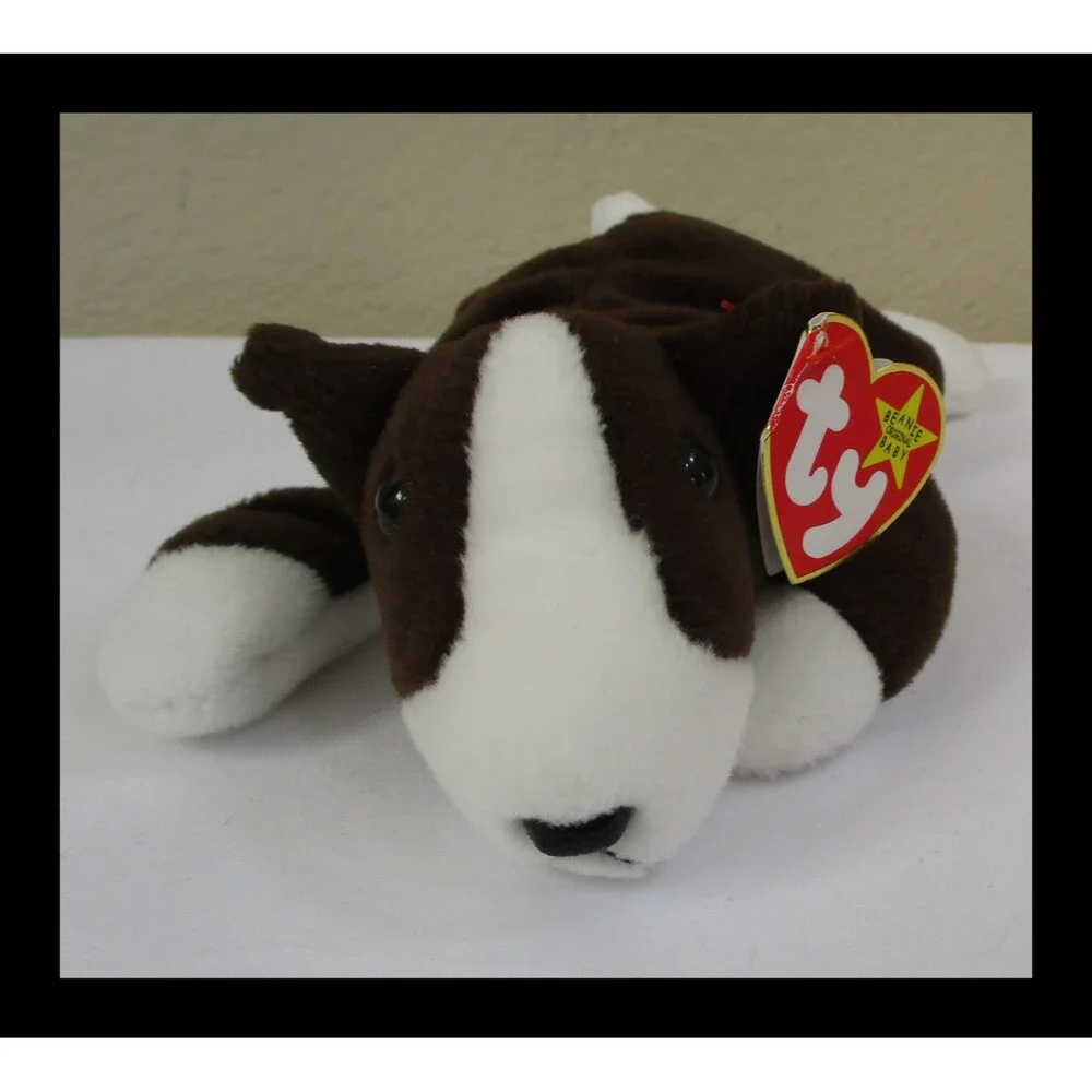 Ty Beanie Baby Bruno The Bull Terrier 5th Generation & PVC Filled USED